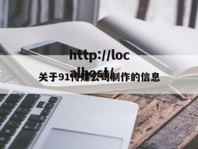 关于91传媒公司制作的信息